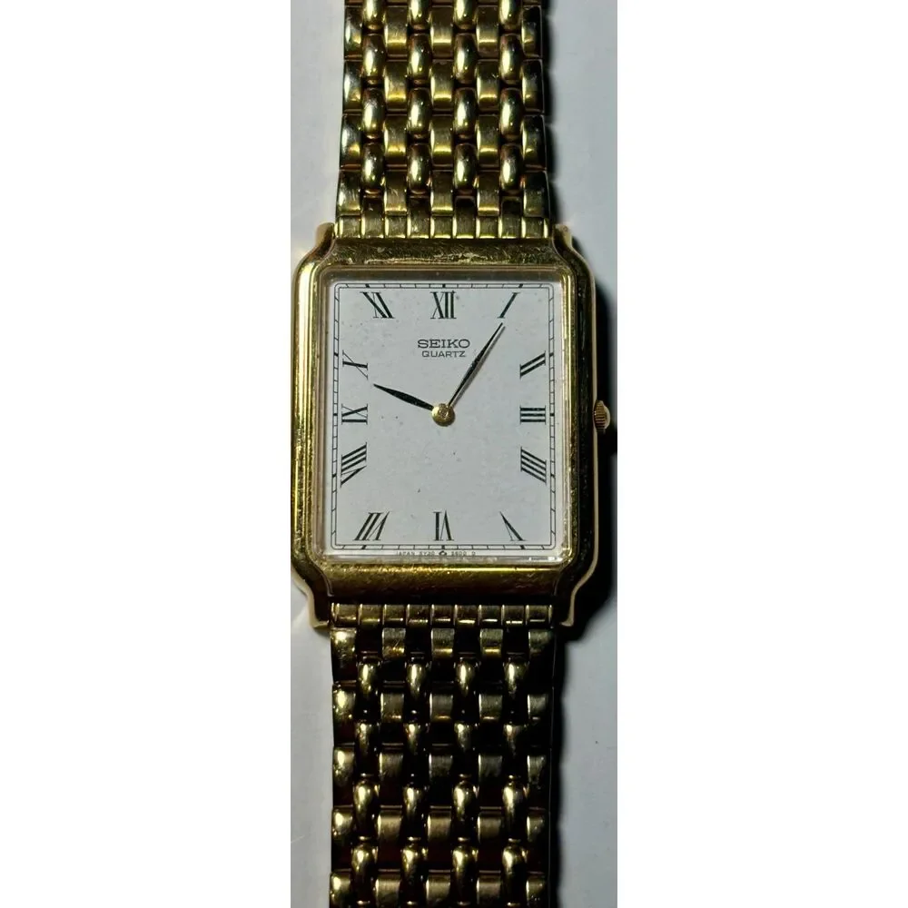 Vintage Seiko Quartz Tank Dress Watch